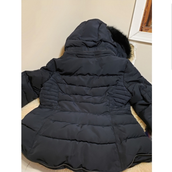 NEW ZARA PUFFER QUILTED ANORAK JACKET W/ FUR HOOD - Picture 8 of 8